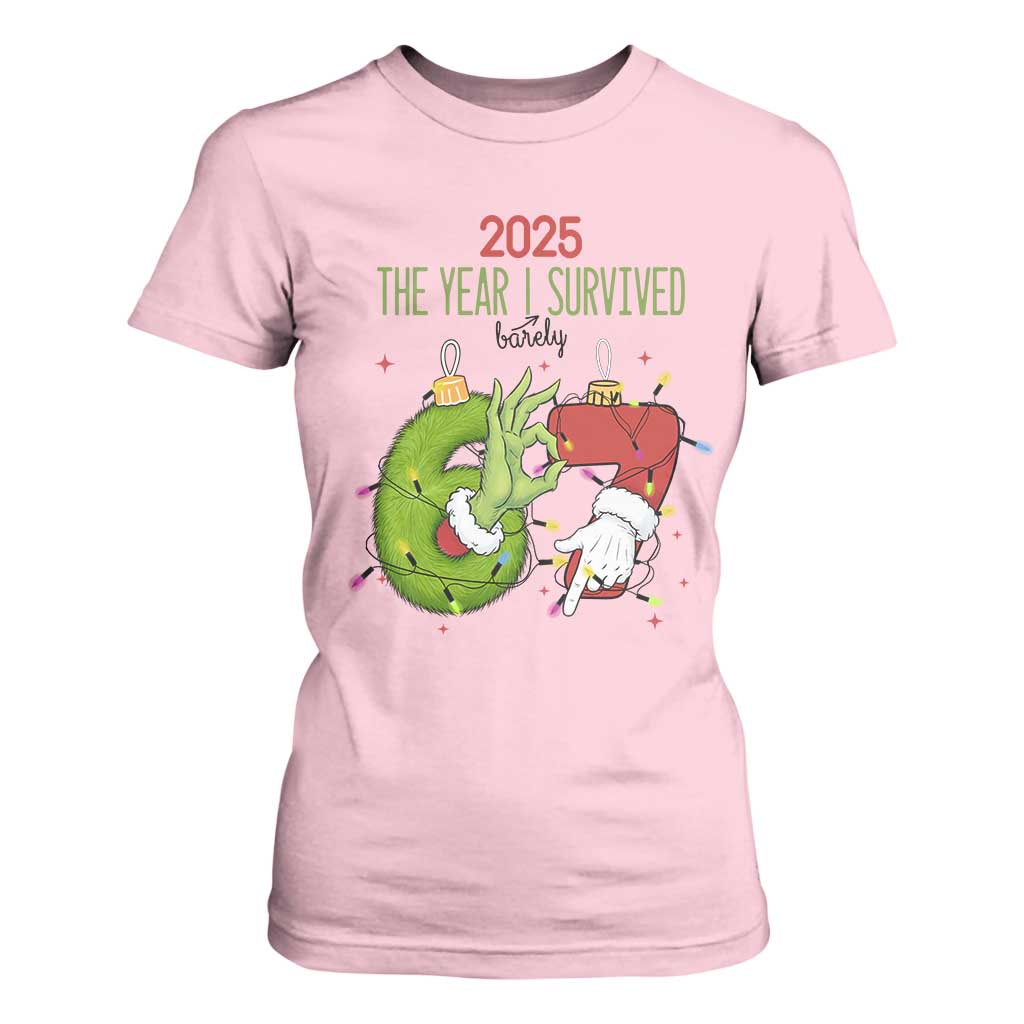 The Year I Survived 67 Six Seven Christmas Meme T Shirt For Women TS14 Light Pink Print Your Wear
