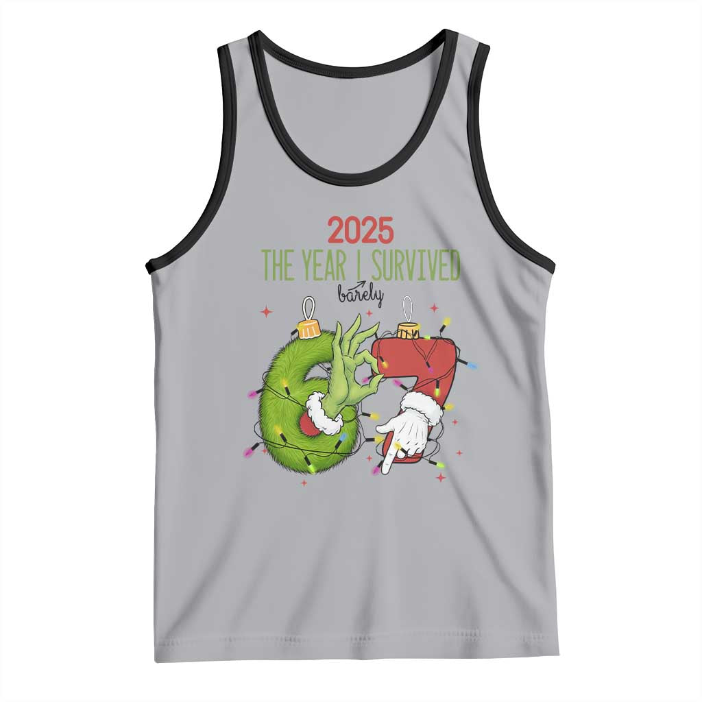 The Year I Survived 67 Six Seven Christmas Meme Tank Top TS14 Athletic Heather Black Print Your Wear