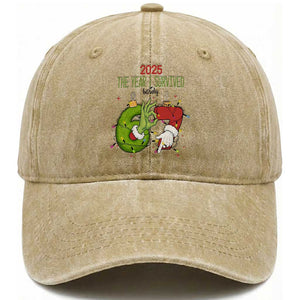 The Year I Survived 67 Six Seven Christmas Meme Washed Cotton Baseball Cap TS14 Washed Cap Universal Fit Khaki Print Your Wear
