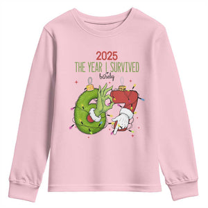 The Year I Survived 67 Six Seven Christmas Meme Youth Sweatshirt TS14 Light Pink Print Your Wear