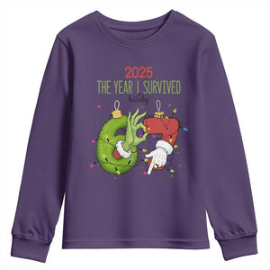 The Year I Survived 67 Six Seven Christmas Meme Youth Sweatshirt TS14 Purple Print Your Wear