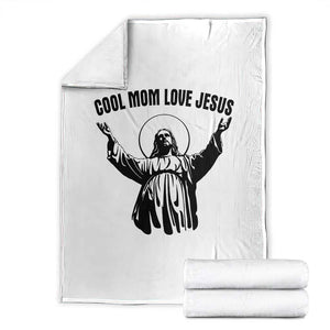 Christian Mom Faith Throw Blanket Cool Mom Love Jesus TS14 White Print Your Wear
