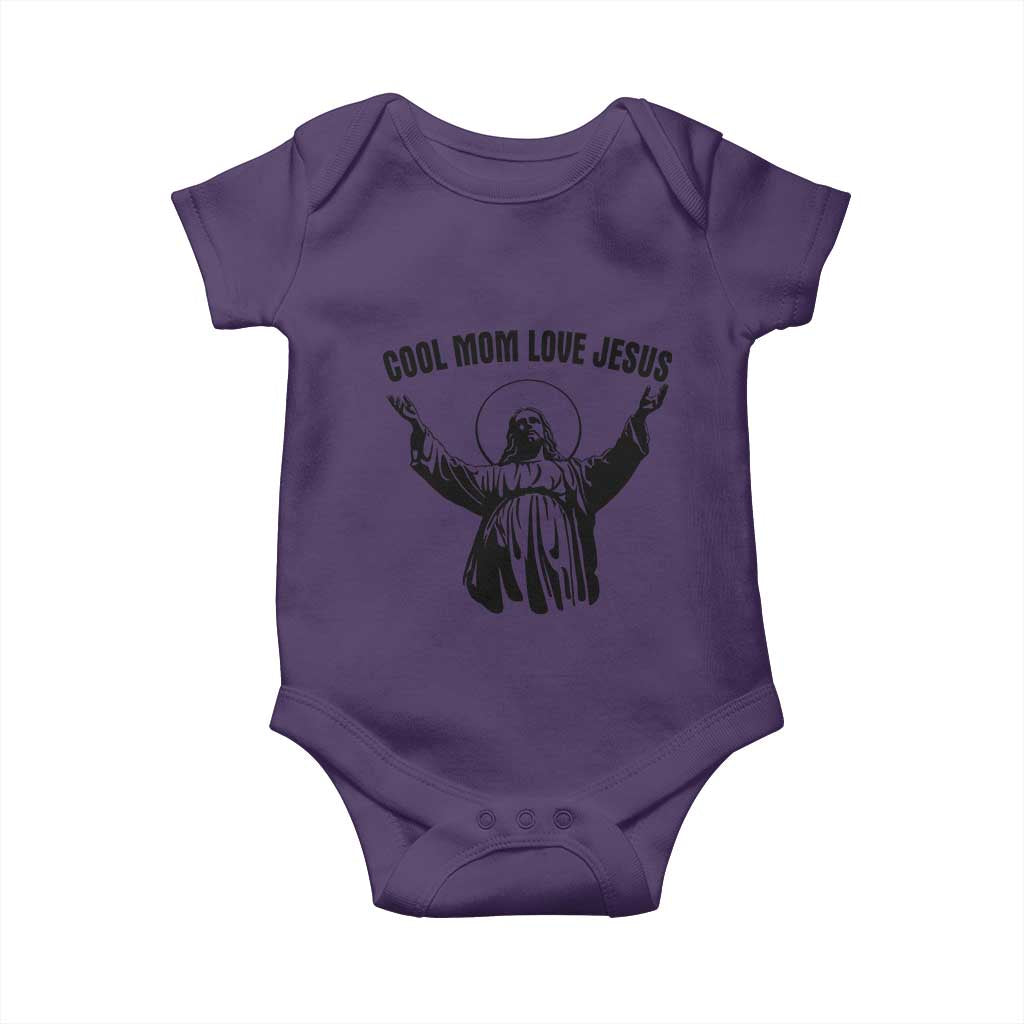 Christian Mom Faith Baby Onesie Cool Mom Love Jesus TS14 Purple Print Your Wear
