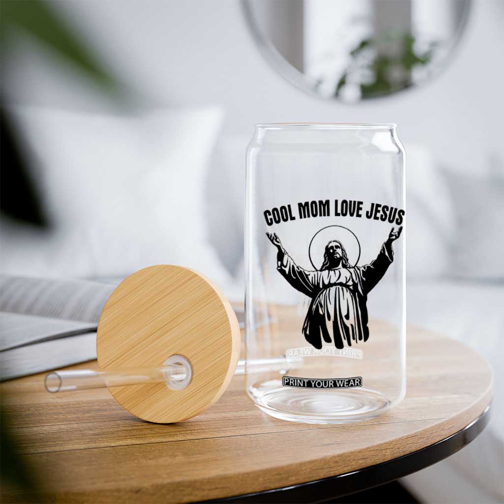 Christian Mom Faith Glass Can Cool Mom Love Jesus TS14 Print Your Wear