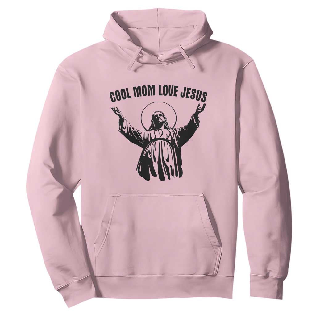 Christian Mom Faith Hoodie Cool Mom Love Jesus TS14 Light Pink Print Your Wear