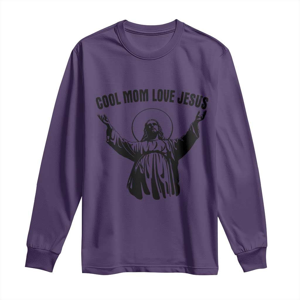 Christian Mom Faith Long Sleeve Shirt Cool Mom Love Jesus TS14 Purple Print Your Wear
