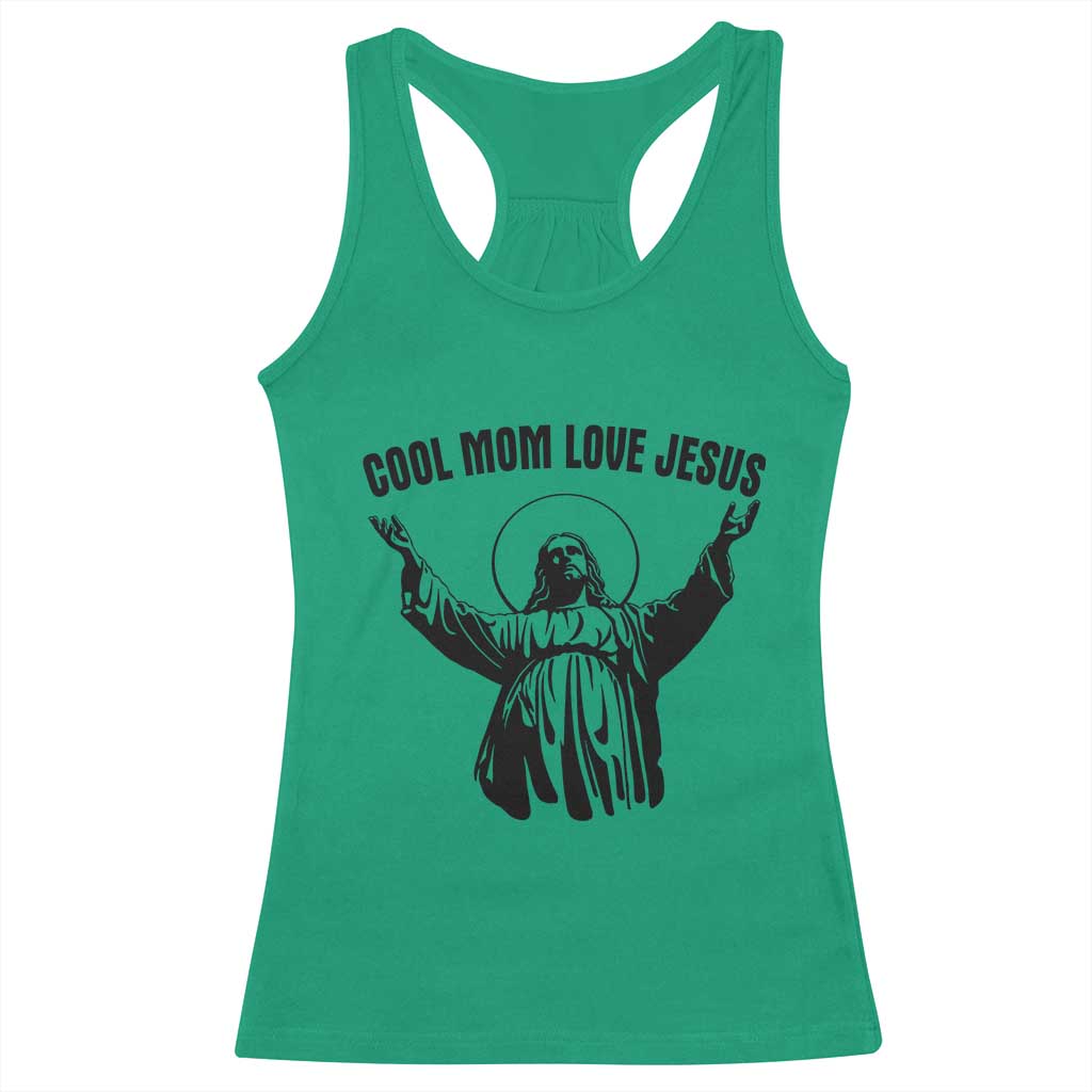 Christian Mom Faith Racerback Tank Top Cool Mom Love Jesus TS14 Irish Green Print Your Wear