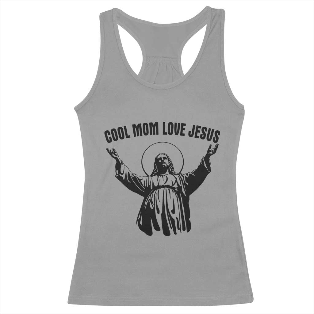 Christian Mom Faith Racerback Tank Top Cool Mom Love Jesus TS14 Sport Gray Print Your Wear