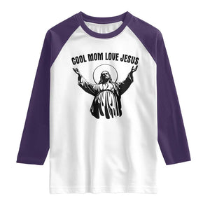 Christian Mom Faith Raglan Shirt Cool Mom Love Jesus TS14 White Purple Print Your Wear