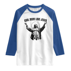 Christian Mom Faith Raglan Shirt Cool Mom Love Jesus TS14 White Royal Print Your Wear