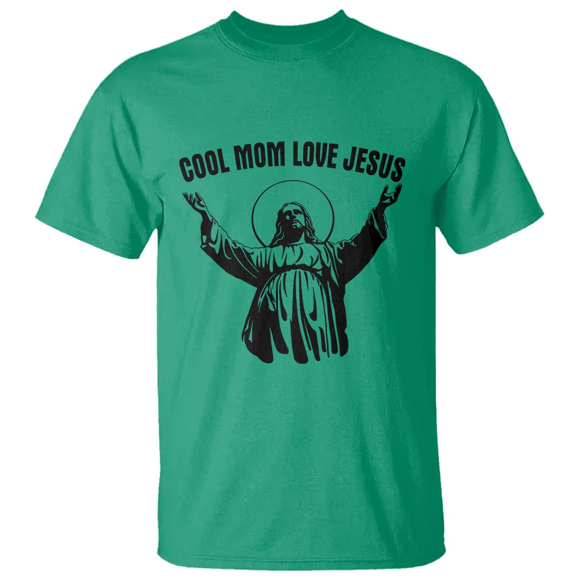 Christian Mom Faith T Shirt Cool Mom Love Jesus TS14 Irish Green Print Your Wear