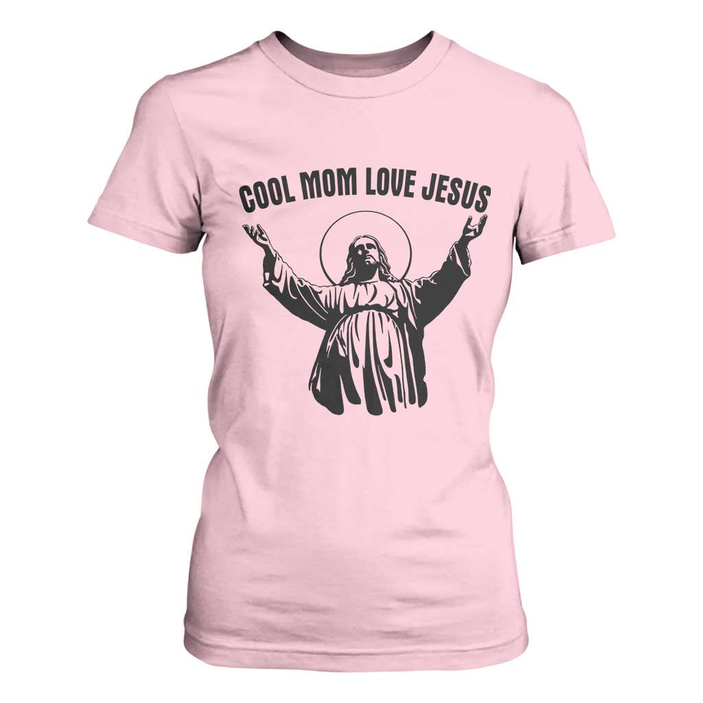 Christian Mom Faith T Shirt For Women Cool Mom Love Jesus TS14 Light Pink Print Your Wear