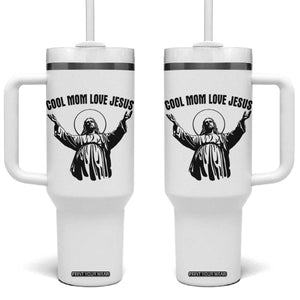 Christian Mom Faith Tumbler With Handle Cool Mom Love Jesus TS14 One Size: 40 oz White Print Your Wear