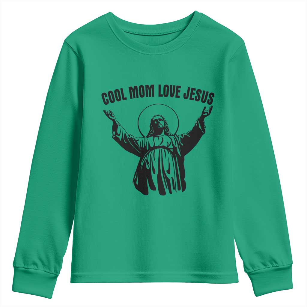 Christian Mom Faith Youth Sweatshirt Cool Mom Love Jesus TS14 Irish Green Print Your Wear