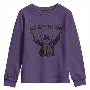 Christian Mom Faith Youth Sweatshirt Cool Mom Love Jesus TS14 Purple Print Your Wear