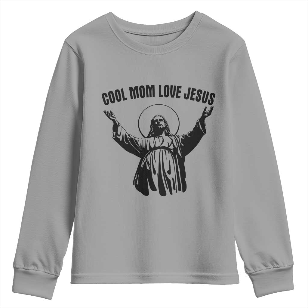 Christian Mom Faith Youth Sweatshirt Cool Mom Love Jesus TS14 Sport Gray Print Your Wear