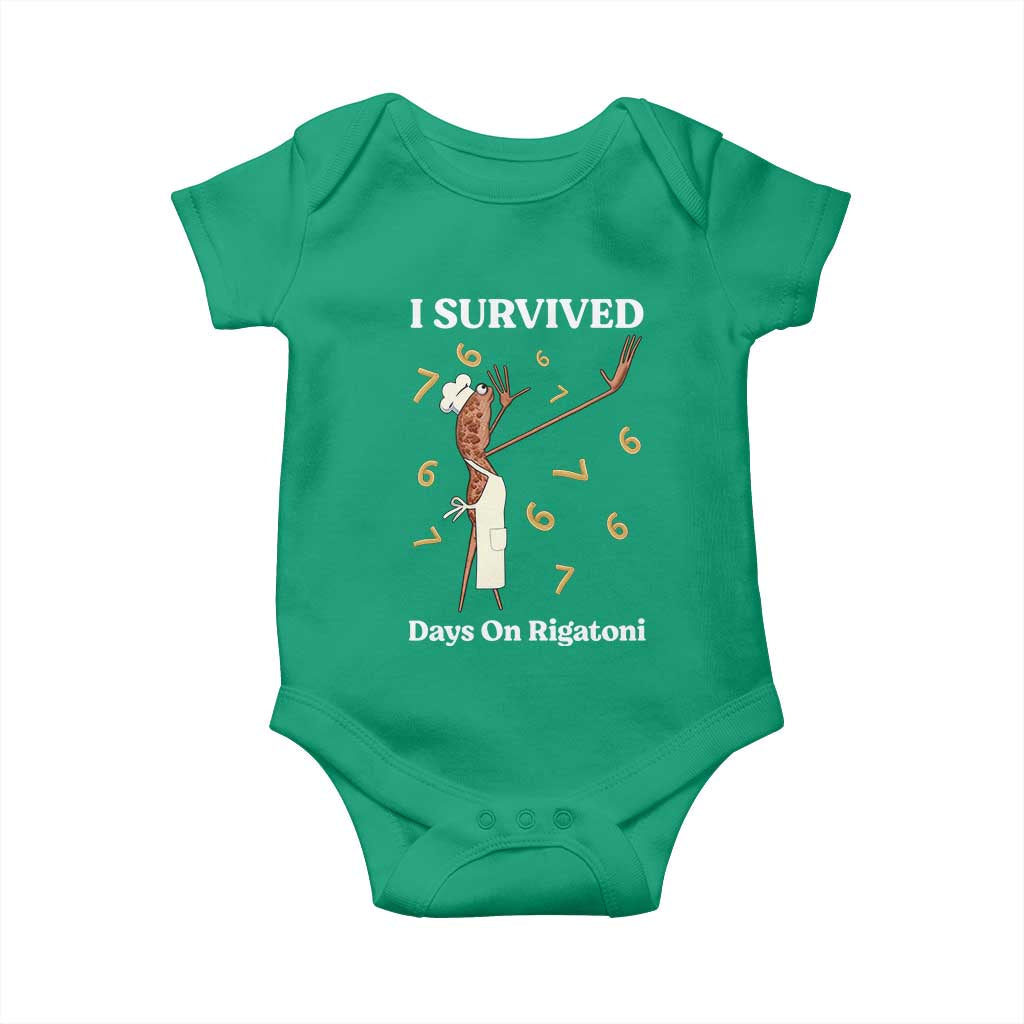 Marcus The Worm Meme Baby Onesie I Survived 67 Days On Rigatoni TS14 Irish Green Print Your Wear