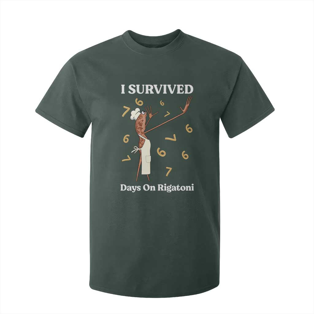 Marcus The Worm Meme T Shirt For Kid I Survived 67 Days On Rigatoni TS14 Dark Forest Green Print Your Wear