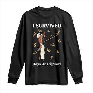 Marcus The Worm Meme Long Sleeve Shirt I Survived 67 Days On Rigatoni TS14 Black Print Your Wear
