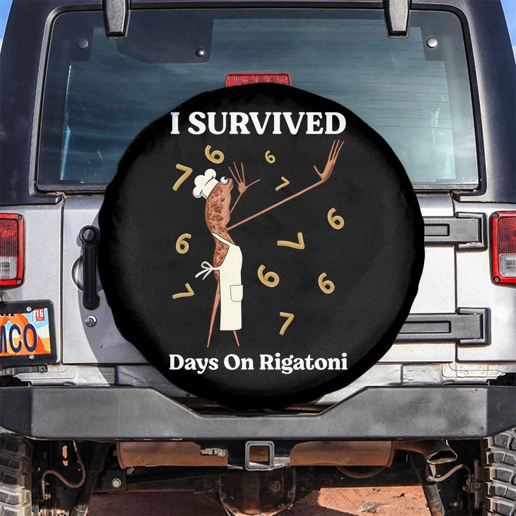 Marcus The Worm Meme Spare Tire Cover I Survived 67 Days On Rigatoni TS14 No hole Black Print Your Wear