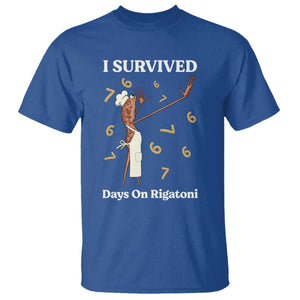 Marcus The Worm Meme T Shirt I Survived 67 Days On Rigatoni TS14 Royal Blue Print Your Wear