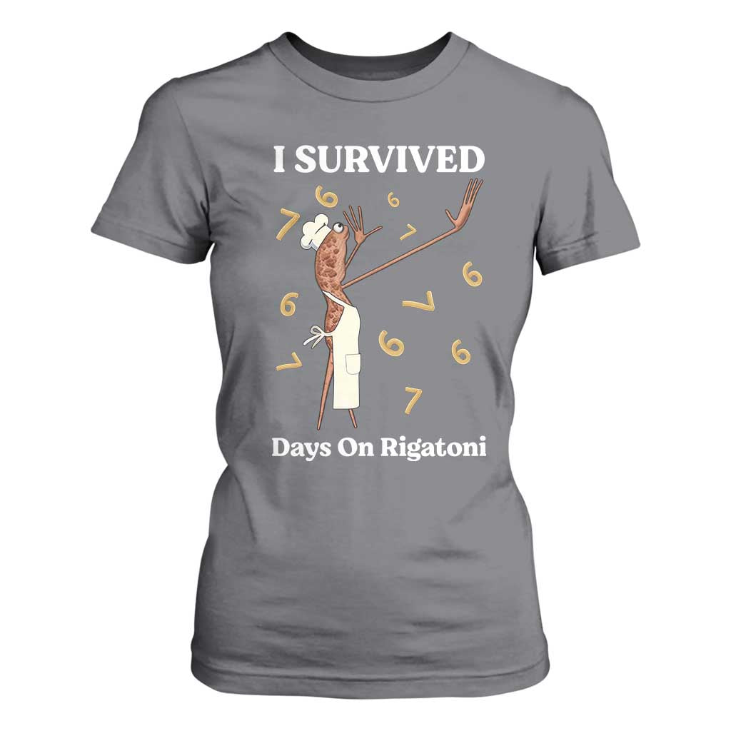 Marcus The Worm Meme T Shirt For Women I Survived 67 Days On Rigatoni TS14 Charcoal Print Your Wear