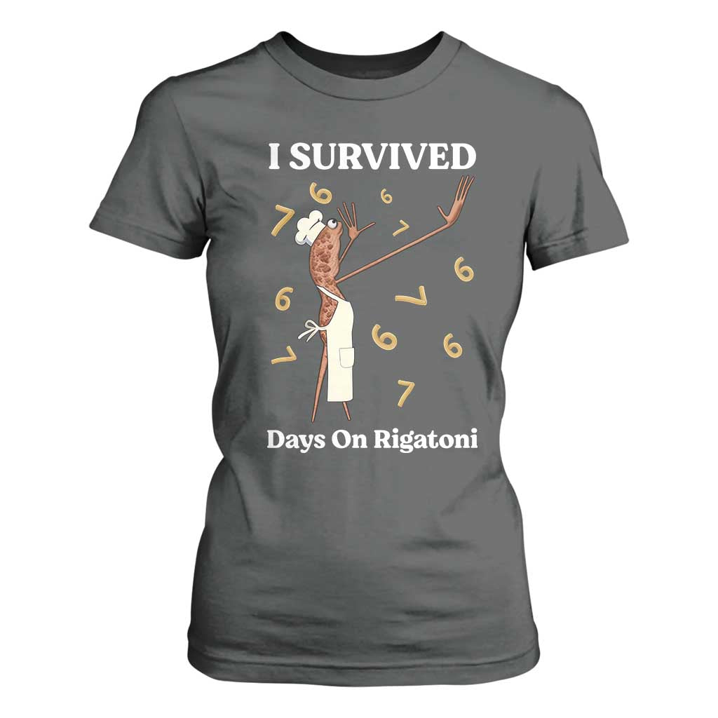 Marcus The Worm Meme T Shirt For Women I Survived 67 Days On Rigatoni TS14 Dark Heather Print Your Wear