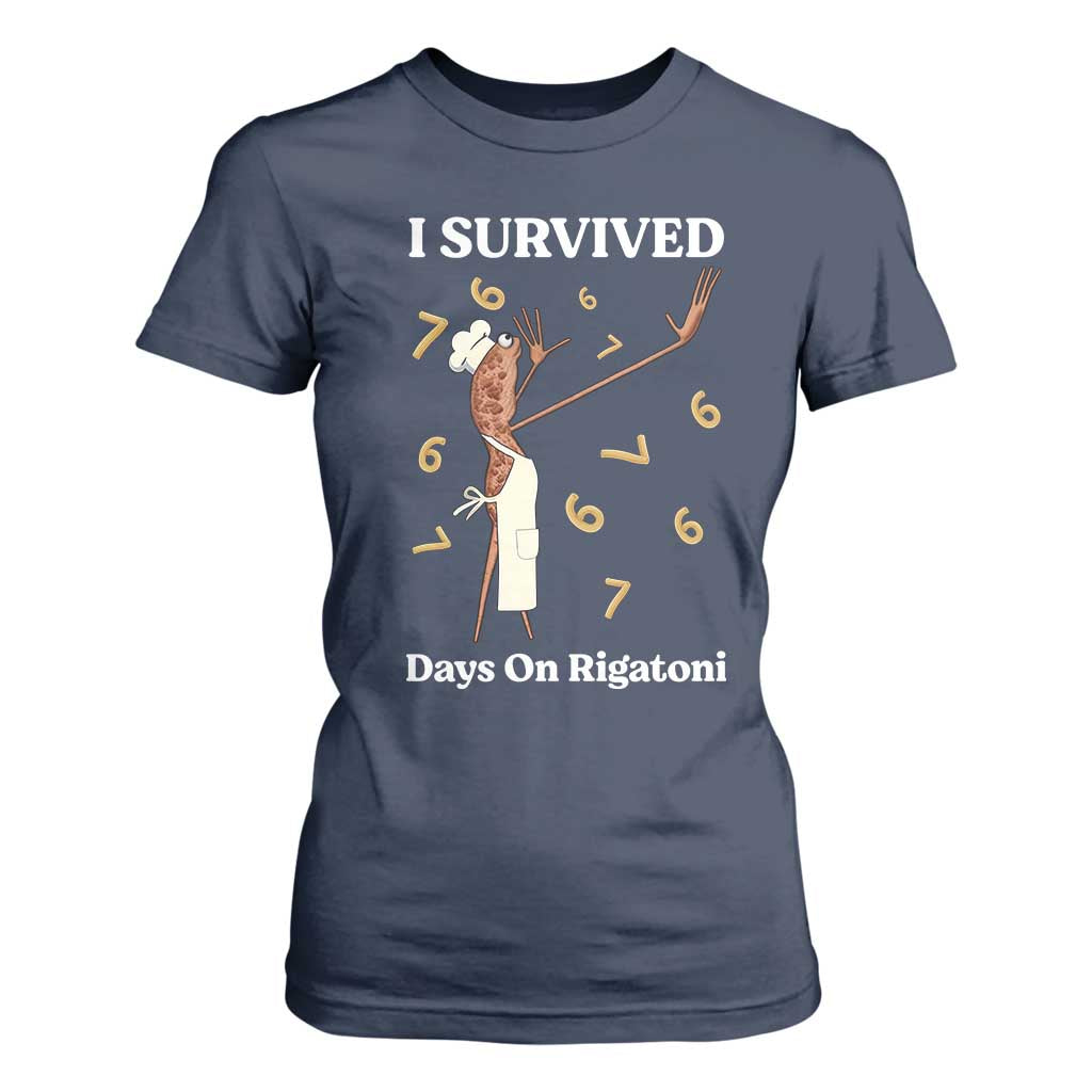 Marcus The Worm Meme T Shirt For Women I Survived 67 Days On Rigatoni TS14 Navy Print Your Wear
