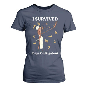 Marcus The Worm Meme T Shirt For Women I Survived 67 Days On Rigatoni TS14 Navy Print Your Wear