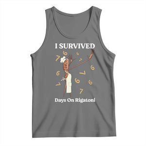Marcus The Worm Meme Tank Top I Survived 67 Days On Rigatoni TS14 Black Heather Print Your Wear