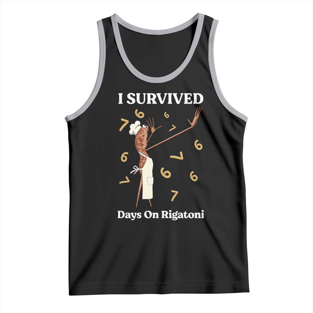 Marcus The Worm Meme Tank Top I Survived 67 Days On Rigatoni TS14 Black Athletic Heather Print Your Wear