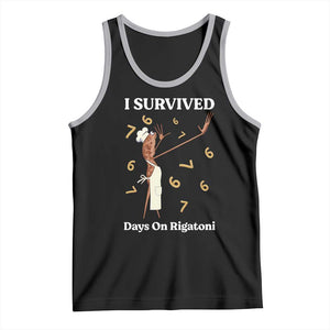 Marcus The Worm Meme Tank Top I Survived 67 Days On Rigatoni TS14 Black Athletic Heather Print Your Wear