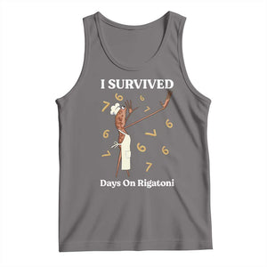 Marcus The Worm Meme Tank Top I Survived 67 Days On Rigatoni TS14 Deep Heather Print Your Wear