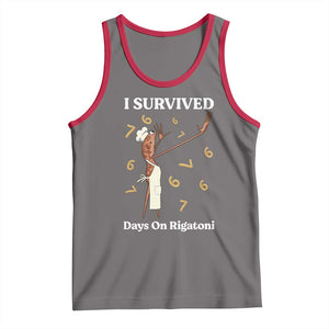 Marcus The Worm Meme Tank Top I Survived 67 Days On Rigatoni TS14 Deep Heather Red Print Your Wear