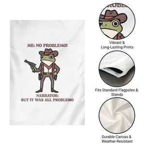 Cowboy Frog Meme Garden Flag Funny Me No Problemo Narrator TS14 Print Your Wear