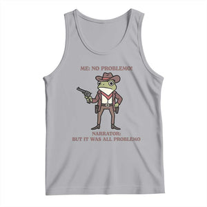 Cowboy Frog Meme Tank Top Funny Me No Problemo Narrator TS14 Athletic Heather Print Your Wear