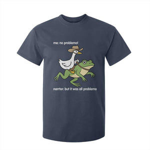 Cowboy Goose Meme T Shirt For Kid Funny Frog Me No Problemo Narrator TS14 Navy Print Your Wear