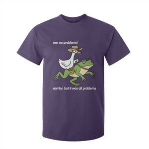 Cowboy Goose Meme T Shirt For Kid Funny Frog Me No Problemo Narrator TS14 Purple Print Your Wear