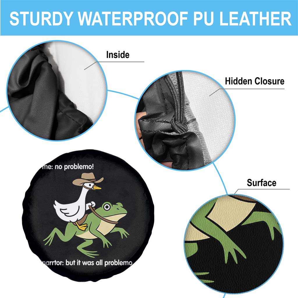 Cowboy Goose Meme Spare Tire Cover Funny Frog Me No Problemo Narrator TS14 Print Your Wear