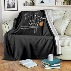 No Kings Protest Throw Blanket Funny Cat Kicking Crown TS14 Print Your Wear