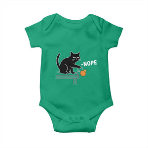 No Kings Protest Baby Onesie Funny Cat Kicking Crown TS14 Irish Green Print Your Wear