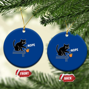 No Kings Protest Ceramic Ornament Funny Cat Kicking Crown TS14 1pc Blue Print Your Wear