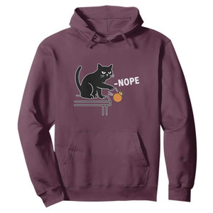 No Kings Protest Hoodie Funny Cat Kicking Crown TS14 Maroon Print Your Wear