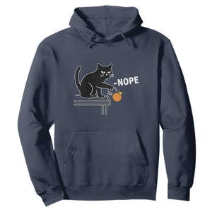 No Kings Protest Hoodie Funny Cat Kicking Crown TS14 Navy Print Your Wear