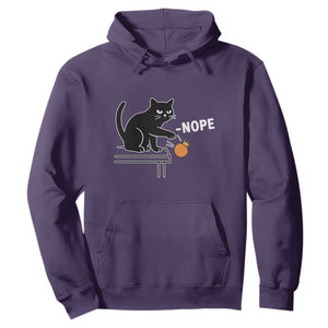 No Kings Protest Hoodie Funny Cat Kicking Crown TS14 Purple Print Your Wear