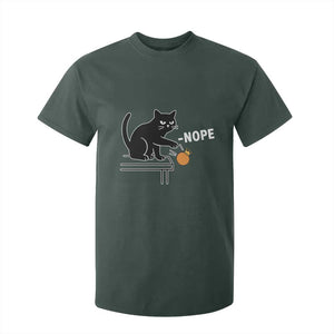 No Kings Protest T Shirt For Kid Funny Cat Kicking Crown TS14 Dark Forest Green Print Your Wear