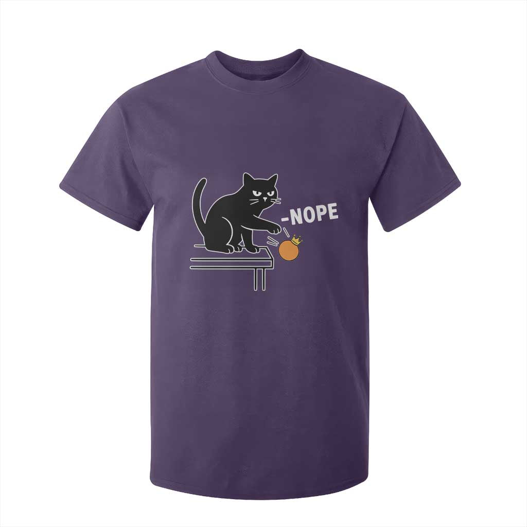 No Kings Protest T Shirt For Kid Funny Cat Kicking Crown TS14 Purple Print Your Wear