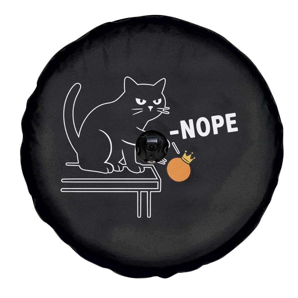 No Kings Protest Spare Tire Cover Funny Cat Kicking Crown TS14 Print Your Wear