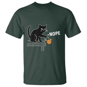 No Kings Protest T Shirt Funny Cat Kicking Crown TS14 Dark Forest Green Print Your Wear