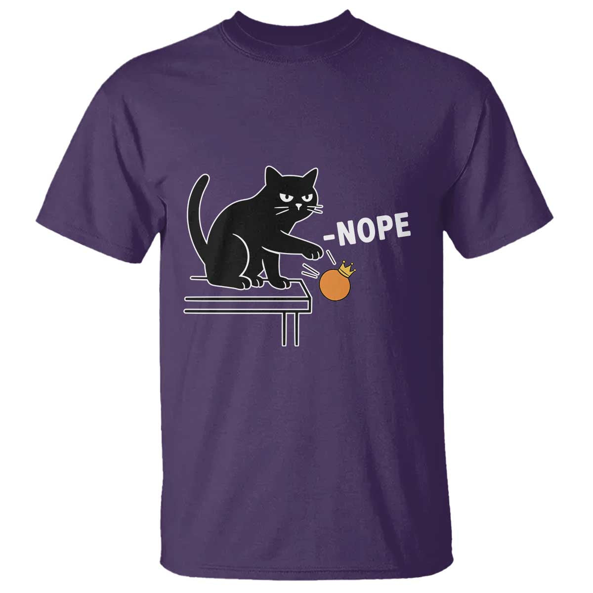 No Kings Protest T Shirt Funny Cat Kicking Crown TS14 Purple Print Your Wear